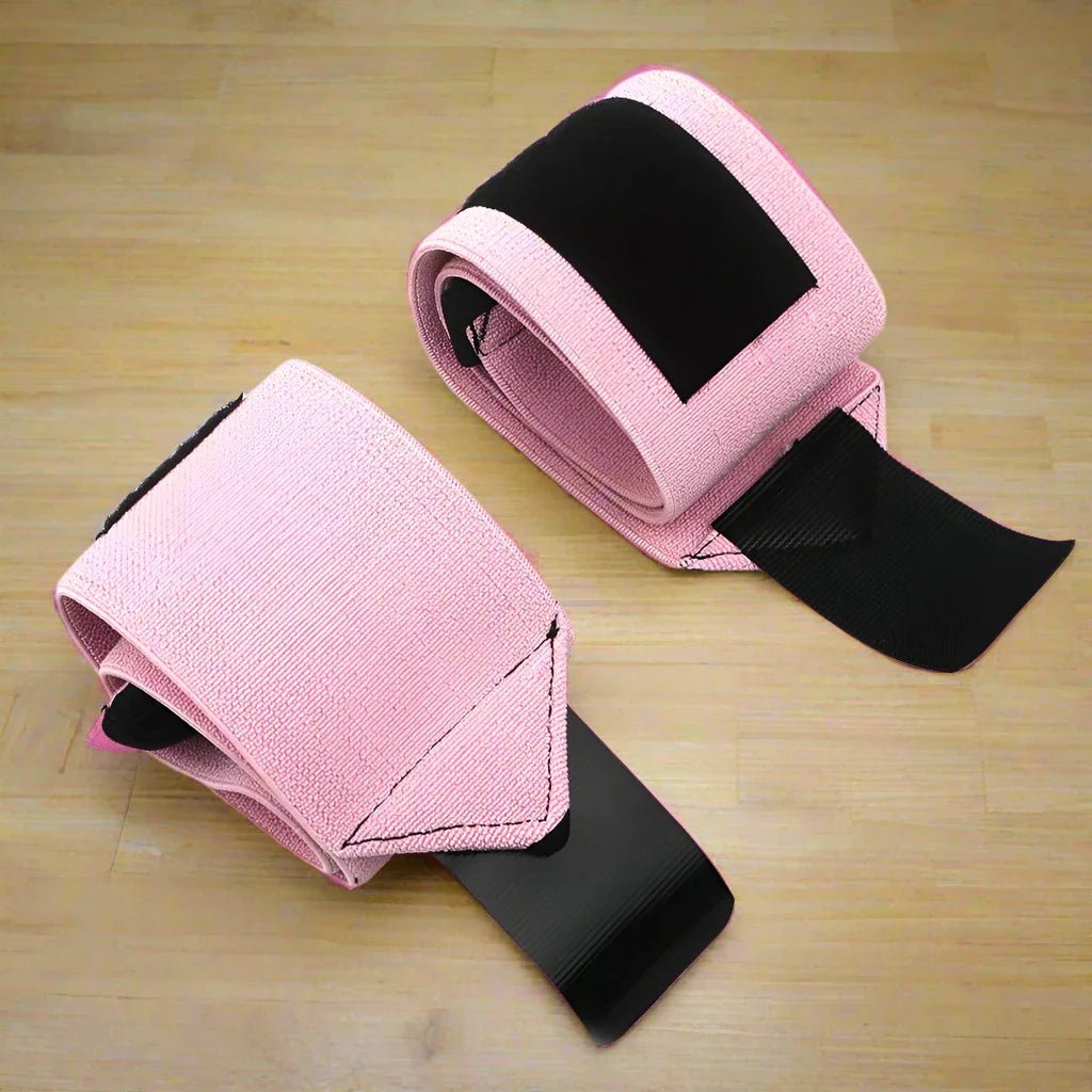 Poignet de Force - WeightLiftingWristWraps™ - Rose - Do muscu