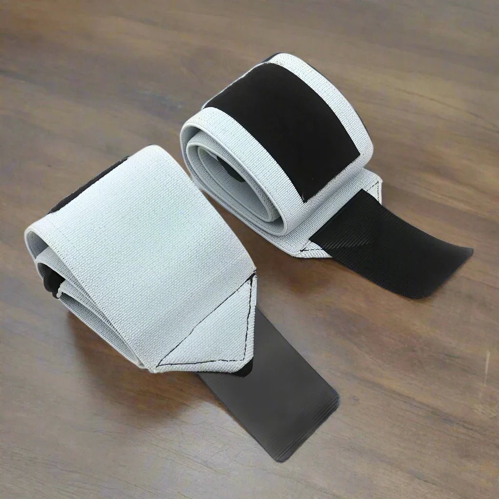 Poignet de Force - WeightLiftingWristWraps™ - Blanc - Do muscu